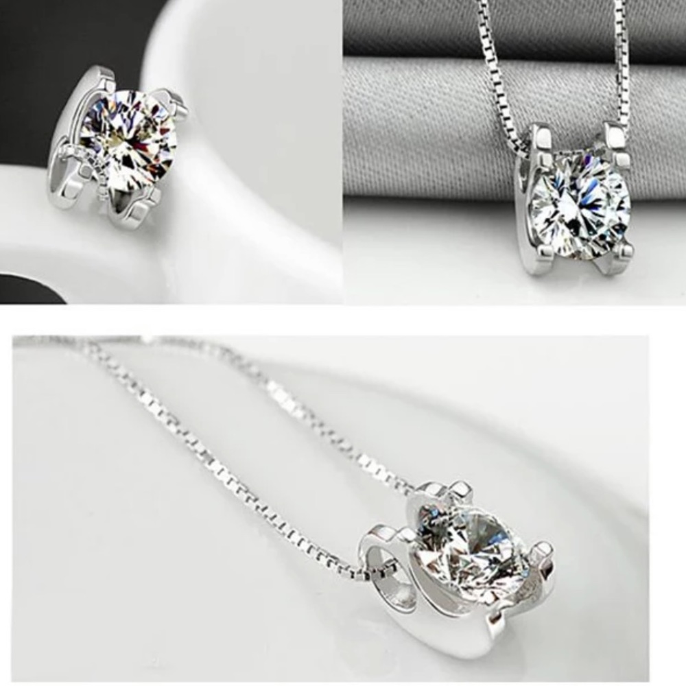 🌟 Sterling Silver 925 CZ Necklace